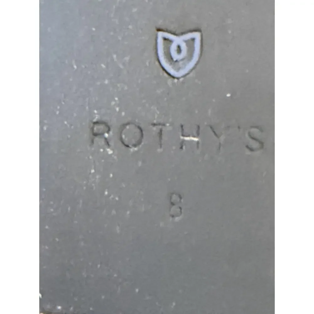 Rothy’s The Square In Tuxedo Size 8 Cream Black Knit Cap Toe Ballet Flats EUC